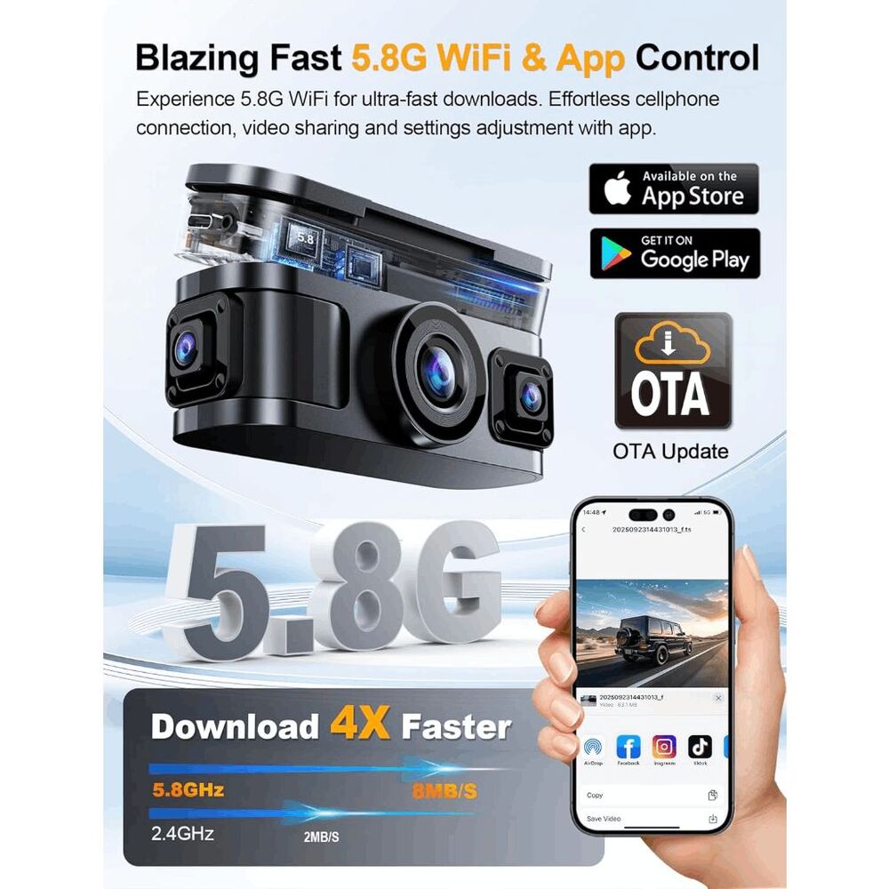 KEYROO R4-4K 360° 4-Channel Dash Camera - Picture 8 of 9